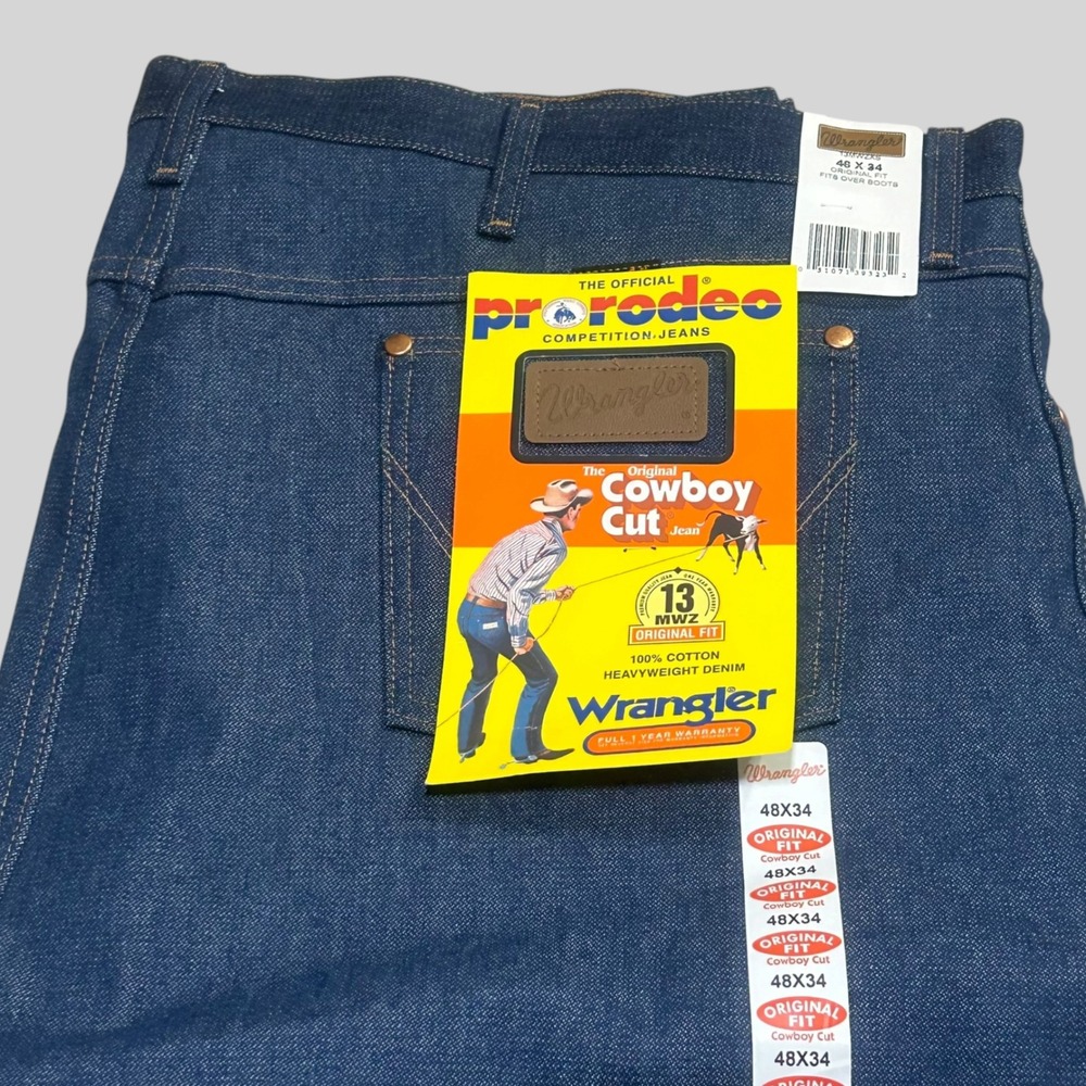 Lot of 4 NWT Wrangler 13MWZ Cowboy Cut Jeans 48x34 Original Fit Pro Rodeo Denim - Picture 4 of 8